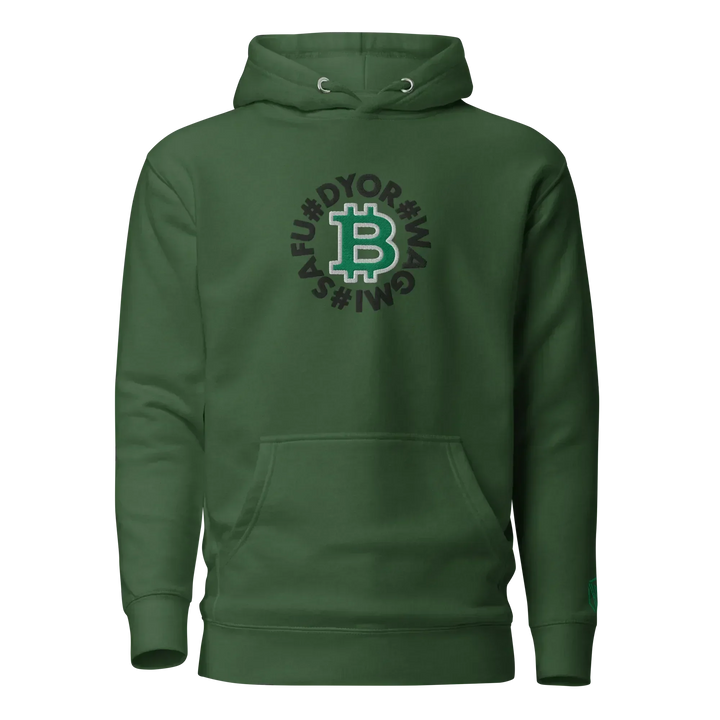 Bitcoin Hoodie SAFU Circles Green - Bitcoin Hoodie SAFU Circles Green - Validator Green / S | Exklusive Hoodie Streetwear von HODL®