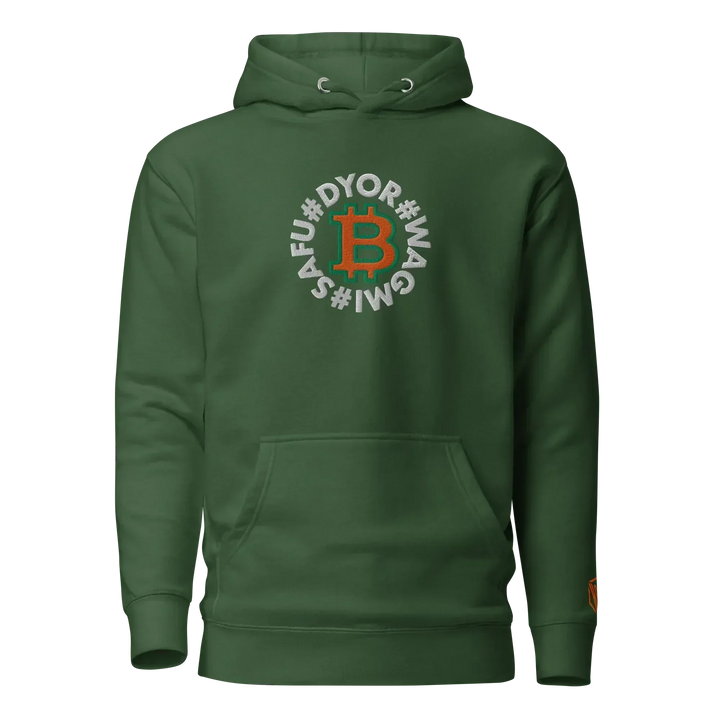 Bitcoin Hoodie SAFU Circles Orange - Bitcoin Hoodie SAFU Circles Orange - Validator Green / S | Exklusive Hoodie Streetwear von HODL®