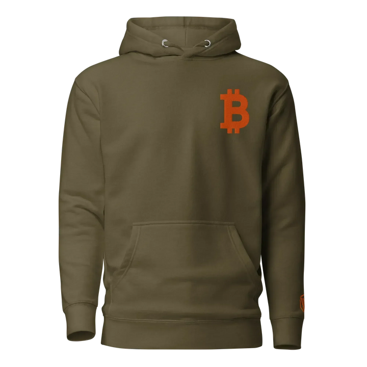 Bitcoin Hoodie Big B Orange - Bitcoin Hoodie Big B Orange - Mining Dust / S | Exklusive Hoodie Streetwear von HODL®