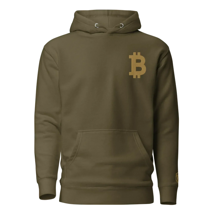 Bitcoin Hoodie Big B Gold - Bitcoin Hoodie Big B Gold - Mining Dust / S | Exklusive Hoodie Streetwear von HODL®