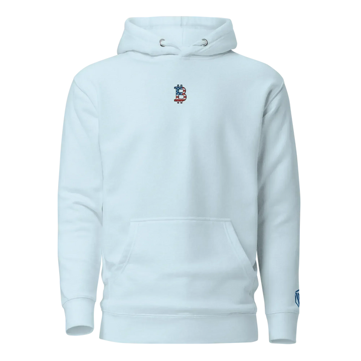 Bitcoin Hoodie USA Edition - Bitcoin Hoodie USA Edition - Skychain / S | Exklusive Hoodie Streetwear von HODL®