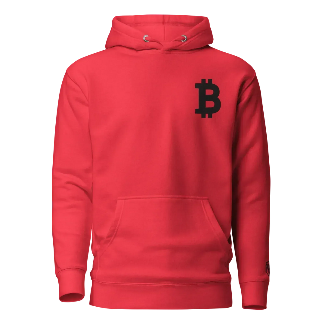 Bitcoin Hoodie Big B Black - Bitcoin Hoodie Big B Black - Red Pill / S | Exklusive Hoodie Streetwear von HODL®