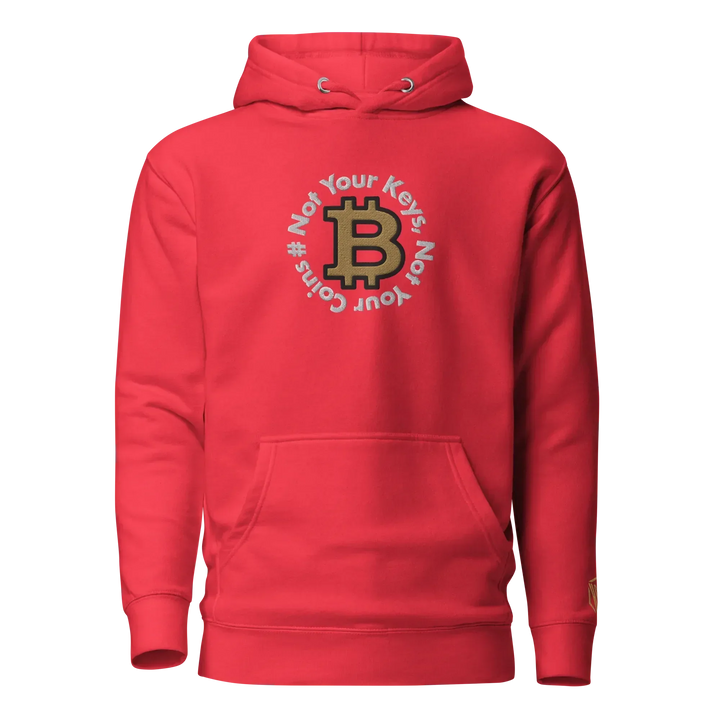 Bitcoin Hoodie NYKNYC Circles Gold - Bitcoin Hoodie NYKNYC Circles Gold - Red Pill / S | Exklusive Hoodie Streetwear von HODL®