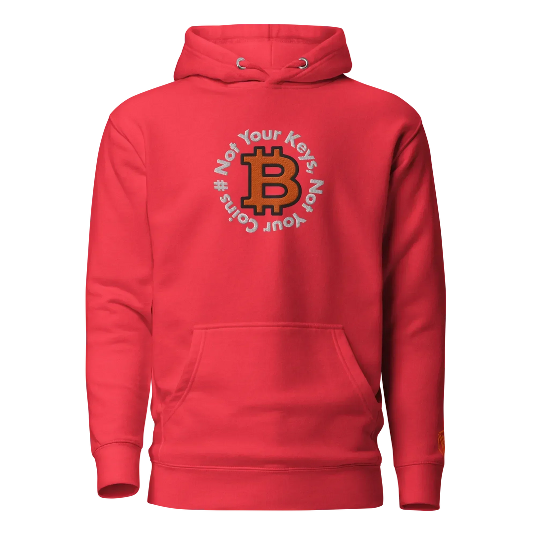 Bitcoin Hoodie NYKNYC Circles Orange - Bitcoin Hoodie NYKNYC Circles Orange - Red Pill / S | Exklusive Hoodie Streetwear von HODL®