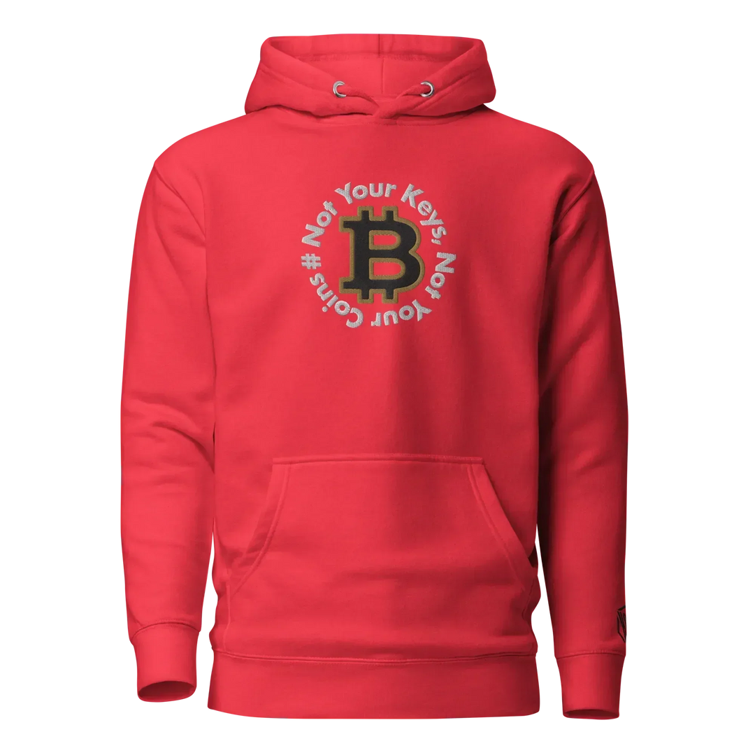 Bitcoin Hoodie NYKNYC Circles Black - Bitcoin Hoodie NYKNYC Circles Black - Red Pill / S | Exklusive Hoodie Streetwear von HODL®