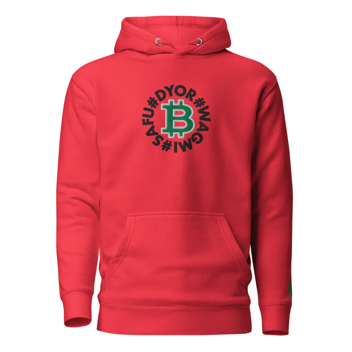 Bitcoin Hoodie SAFU Circles Green - Bitcoin Hoodie SAFU Circles Green - Red Pill / S | Exklusive Hoodie Streetwear von HODL®
