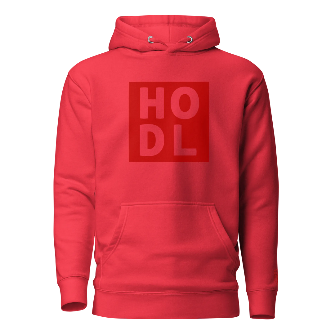ENTWURF HODL HOODIE BIG RED BOX - ENTWURF HODL HOODIE BIG RED BOX - Team Red / S | Exklusive Hoodie Streetwear von HODL®