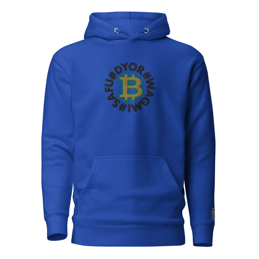 Bitcoin Hoodie SAFU Circles Gold - Bitcoin Hoodie SAFU Circles Gold - Deep Node / S | Exklusive Hoodie Streetwear von HODL®