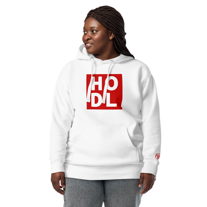 ENTWURF HODL HOODIE BIG RED BOX - ENTWURF HODL HOODIE BIG RED BOX - Schwarz / S | Exklusive Hoodie Streetwear von HODL®