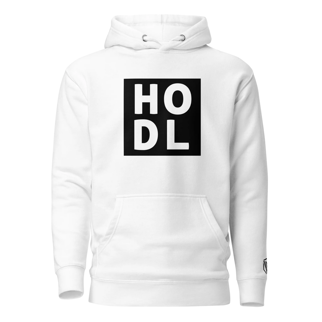 ENTWURF HODL HOODIE BIG BLACK BOX - ENTWURF HODL HOODIE BIG BLACK BOX - Weiß / S | Exklusive Hoodie Streetwear von HODL®
