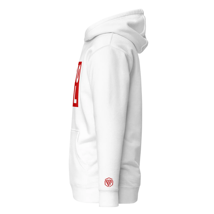 ENTWURF HODL HOODIE BIG RED BOX - ENTWURF HODL HOODIE BIG RED BOX - Schwarz / S | Exklusive Hoodie Streetwear von HODL®