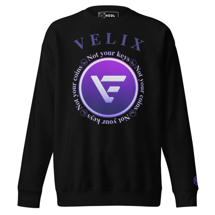 VELIX Sweatshirt – Crypto Merch „Not Your Keys“ - VELIX Sweatshirt – Crypto Merch „Not Your Keys“ - Schwarz / S | Exklusive Sweatshirt Streetwear von HODL®