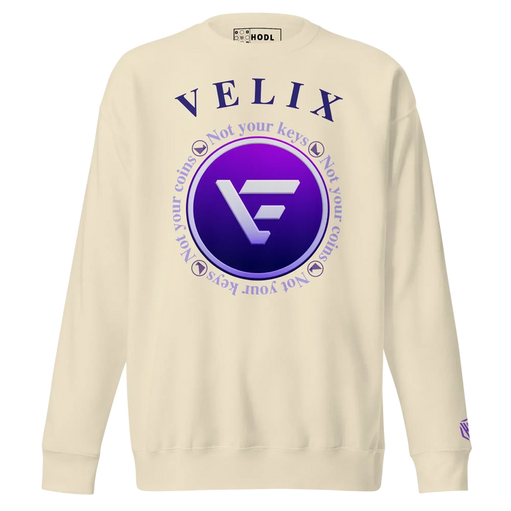 VELIX Sweatshirt – Crypto Merch „Not Your Keys“ - VELIX Sweatshirt – Crypto Merch „Not Your Keys“ - Beige / S | Exklusive Sweatshirt Streetwear von HODL®