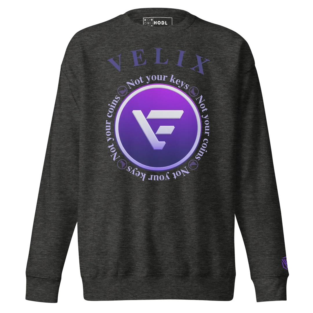 VELIX Sweatshirt – Crypto Merch „Not Your Keys“ - VELIX Sweatshirt – Crypto Merch „Not Your Keys“ - Anthrazit / S | Exklusive Sweatshirt Streetwear von HODL®