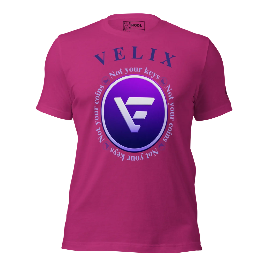 VELIX Crypto T-Shirt Not Your Keys - VELIX Crypto T-Shirt Not Your Keys - Chain Violet / S | Exklusive T-Shirt Streetwear von HODL®