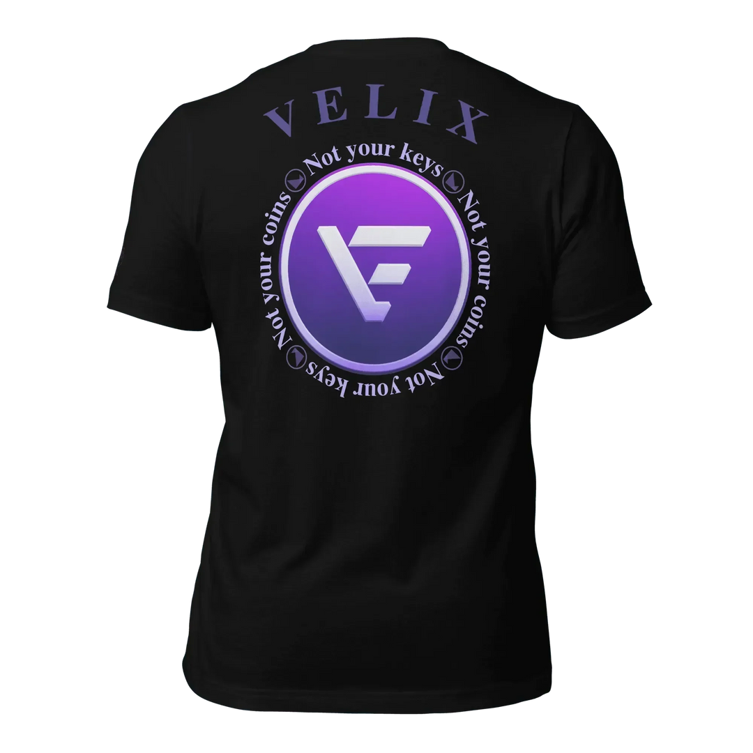 VELIX Crypto T-Shirt New Logo - VELIX Crypto T-Shirt New Logo - Private Key / XS | Exklusive T-Shirt Streetwear von HODL®