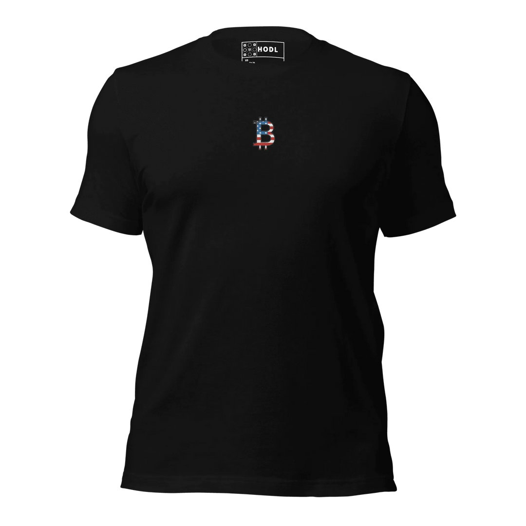 Bitcoin T-Shirt USA Center - Bitcoin T-Shirt USA Center - Private Key / XS | Exklusive T-Shirt Streetwear von HODL®