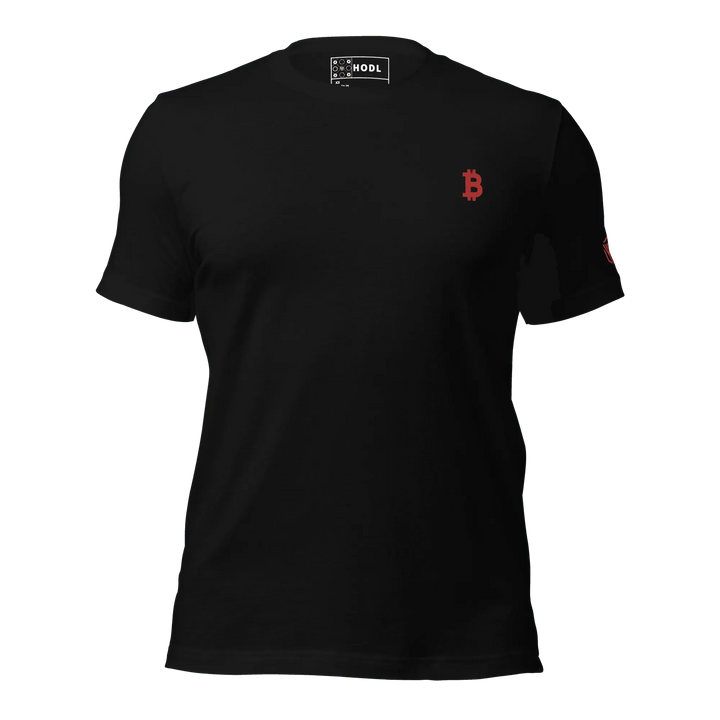 Bitcoin T-Shirt Red - Bitcoin T-Shirt Red - Private Key / XS | Exklusive T-Shirt Streetwear von HODL®