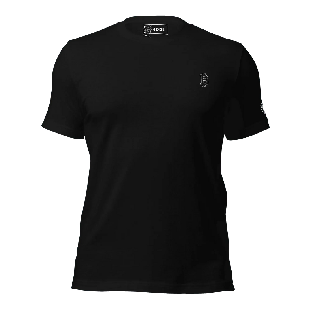 Bitcoin T-Shirt White Outline - Bitcoin T-Shirt White Outline - Private Key / XS | Exklusive T-Shirt Streetwear von HODL®