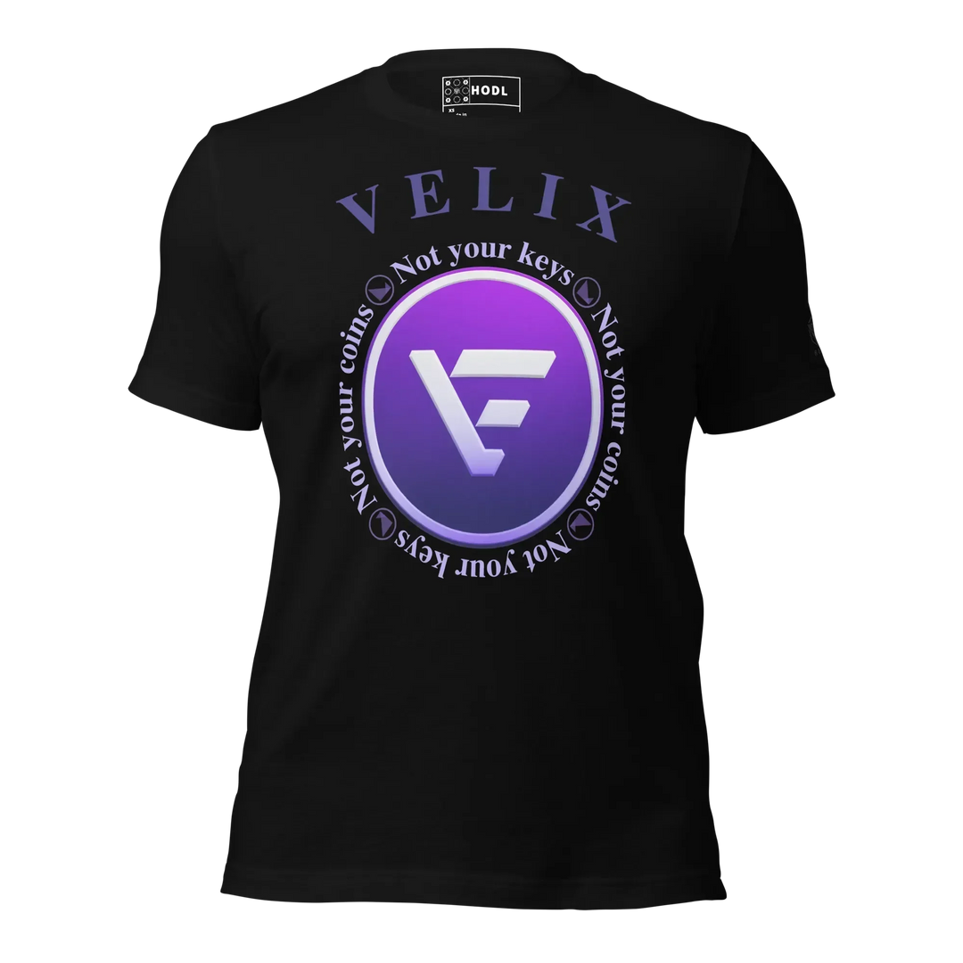 VELIX Crypto T-Shirt Not Your Keys - VELIX Crypto T-Shirt Not Your Keys - Private Key / XS | Exklusive T-Shirt Streetwear von HODL®