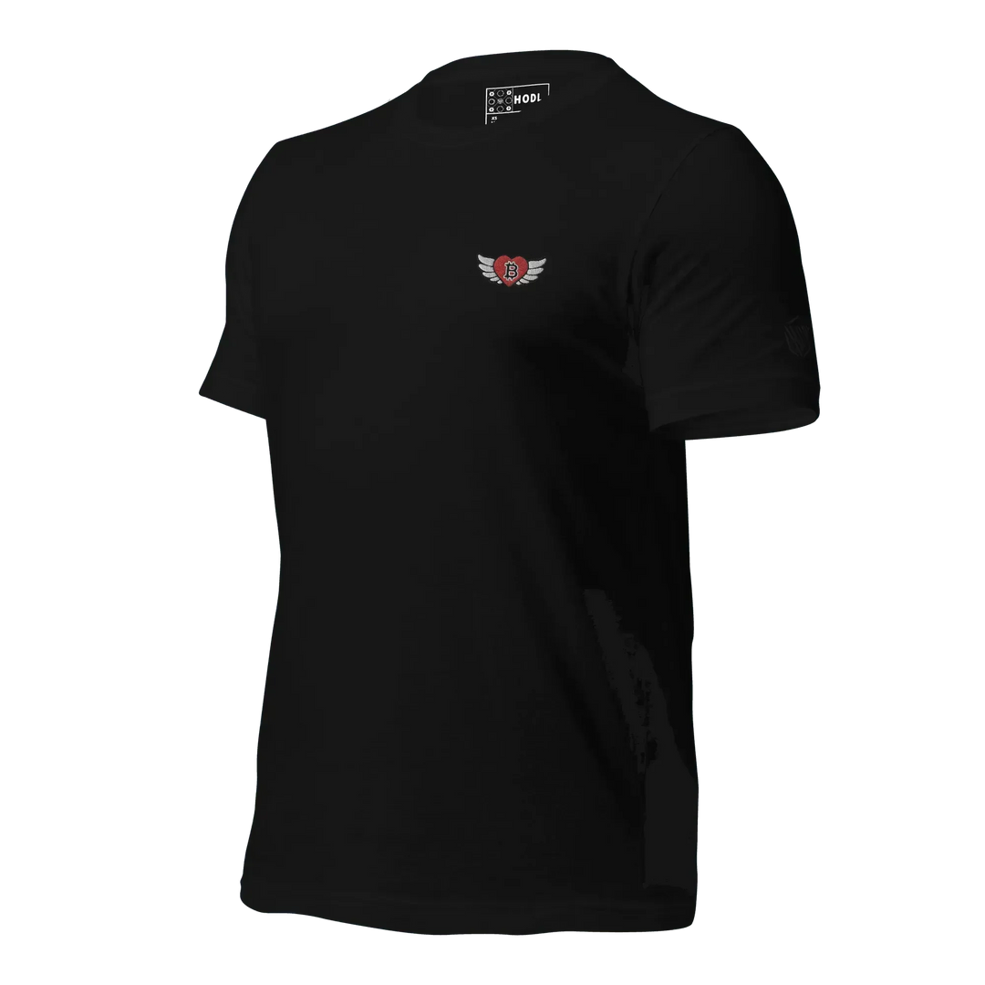 Bitcoin T-Shirt Big Flying Heart - Bitcoin T-Shirt Big Flying Heart - Private Key / XS | Exklusive T-Shirt Streetwear von HODL®