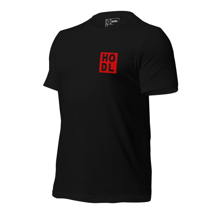 HODL T-Shirt Red Box Chest - HODL T-Shirt Red Box Chest - Private Key / XS | Exklusive T-Shirt Streetwear von HODL®