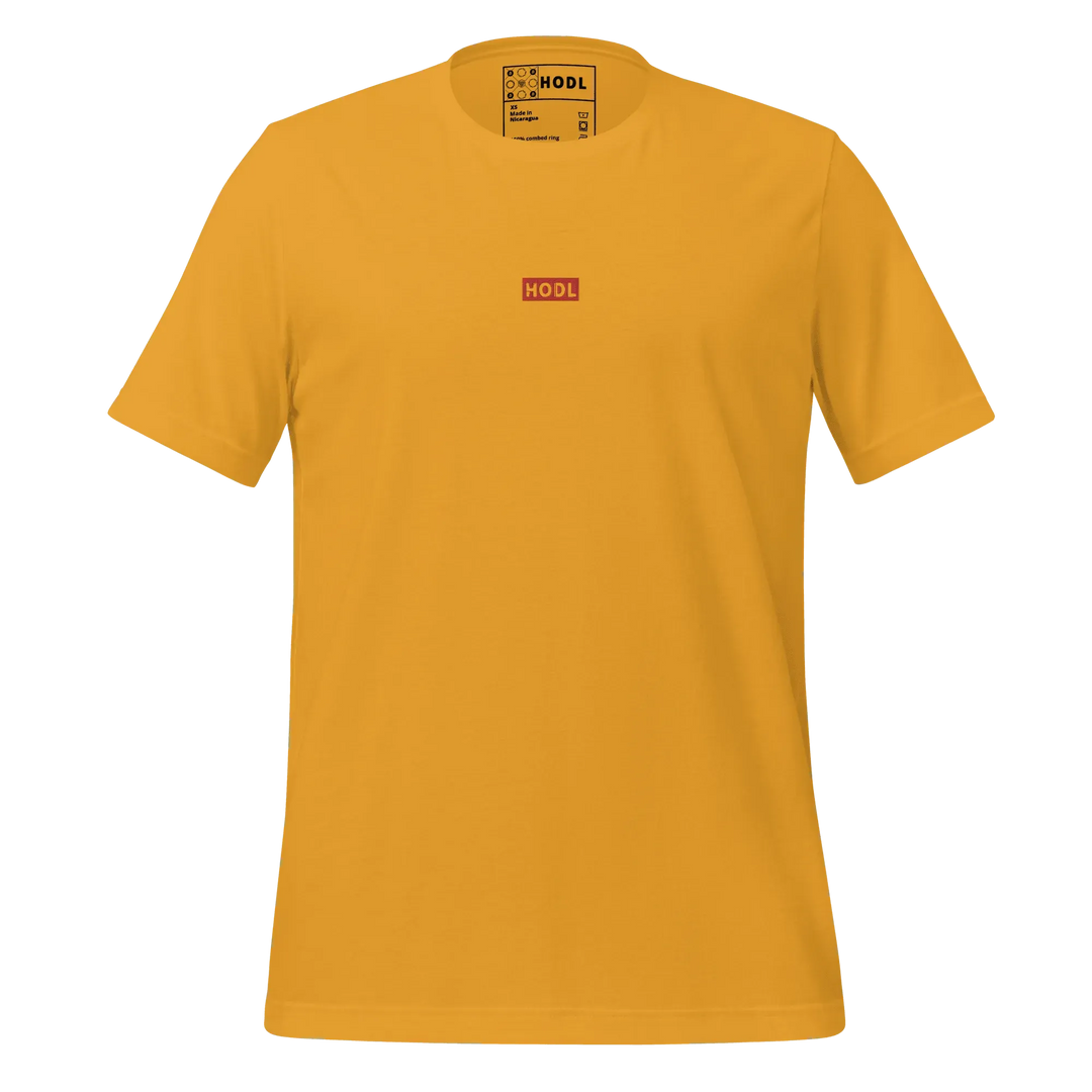 HODL T-Shirt Red Box Baby - HODL T-Shirt Red Box Baby - Node Mustard / XS | Exklusive T-Shirt Streetwear von HODL®