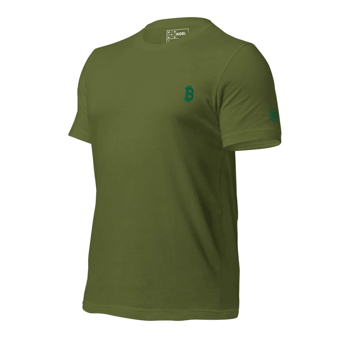 Bitcoin T-Shirt Green - Bitcoin T-Shirt Green - Mining Dust / S | Exklusive T-Shirt Streetwear von HODL®