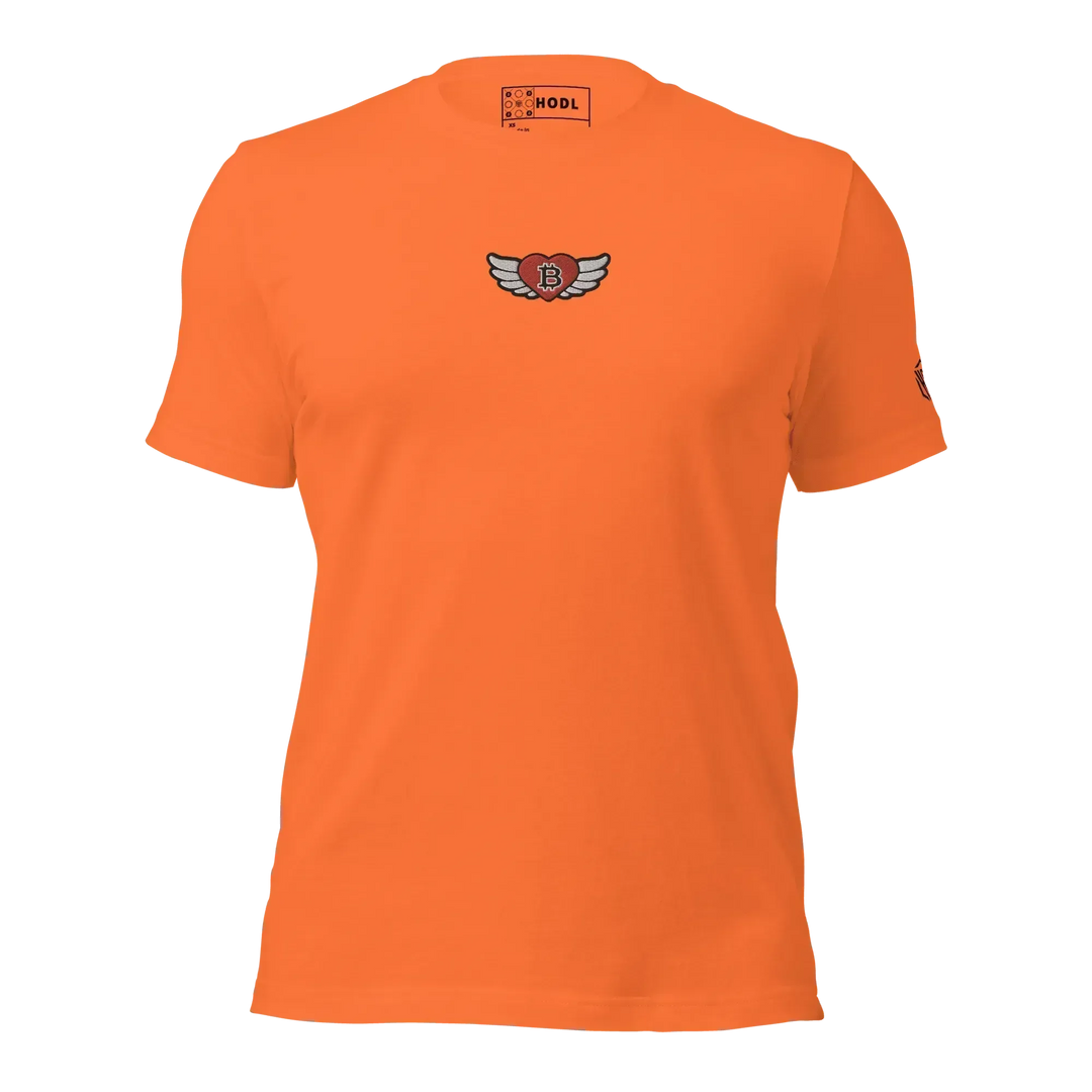 Bitcoin T-Shirt Flying Heart - Bitcoin T-Shirt Flying Heart - Satsignal / XS | Exklusive T-Shirt Streetwear von HODL®