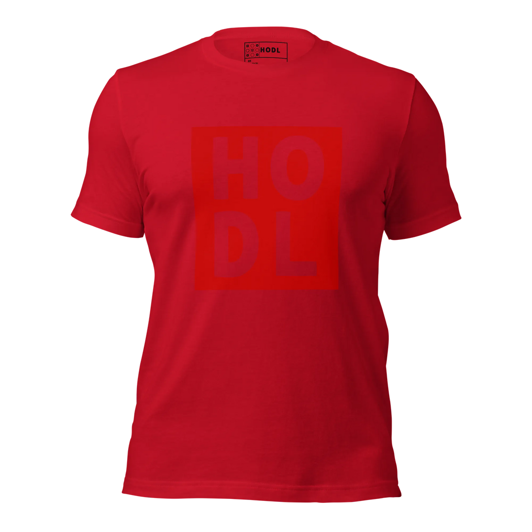 HODL T-Shirt Red Box Maxi - HODL T-Shirt Red Box Maxi - Red Pill / XS | Exklusive T-Shirt Streetwear von HODL®