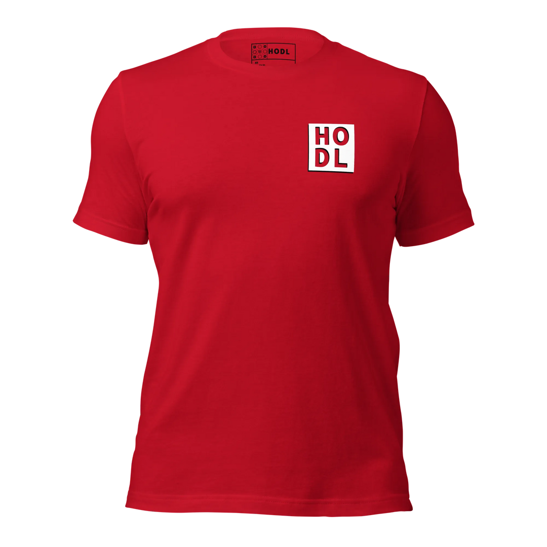 HODL T-Shirt White Box Chest - HODL T-Shirt White Box Chest - Red Pill / XS | Exklusive T-Shirt Streetwear von HODL®