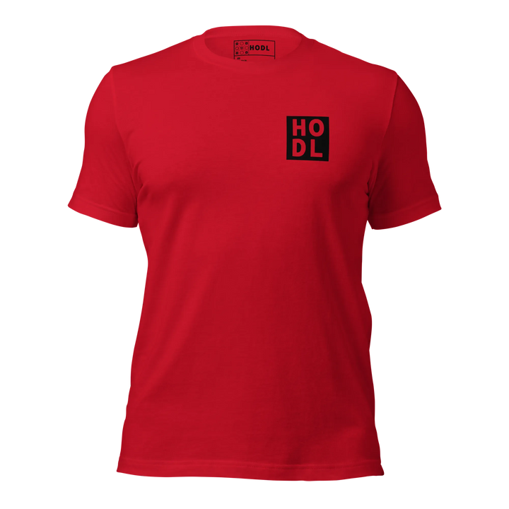 HODL T-Shirt Black Box Chest - HODL T-Shirt Black Box Chest - Red Pill / XS | Exklusive T-Shirt Streetwear von HODL®