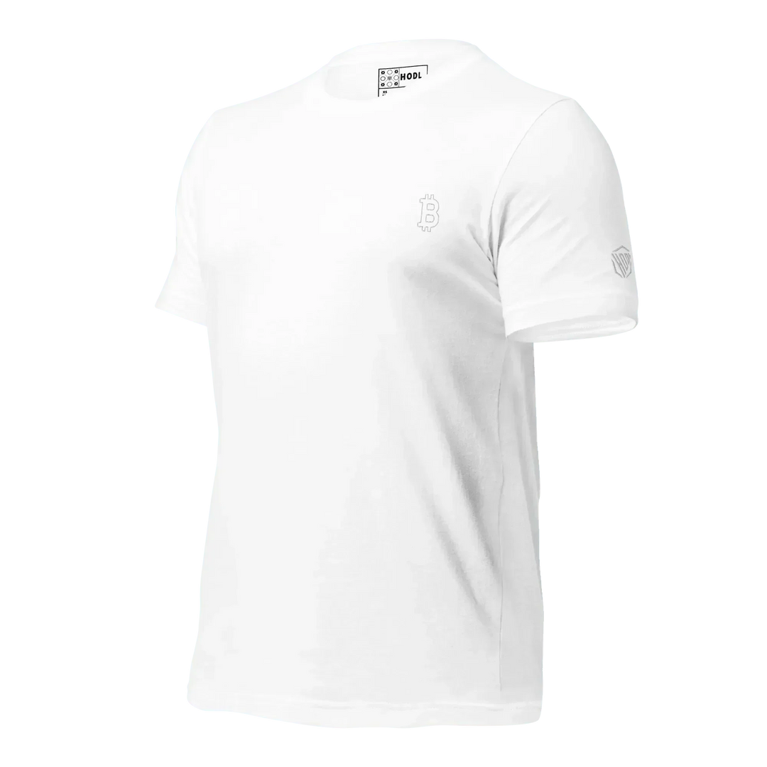 Bitcoin T-Shirt White Outline - Bitcoin T-Shirt White Outline - Private Key / XS | Exklusive T-Shirt Streetwear von HODL®