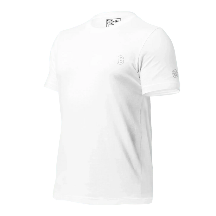 Bitcoin T-Shirt White Outline - Bitcoin T-Shirt White Outline - Private Key / XS | Exklusive T-Shirt Streetwear von HODL®