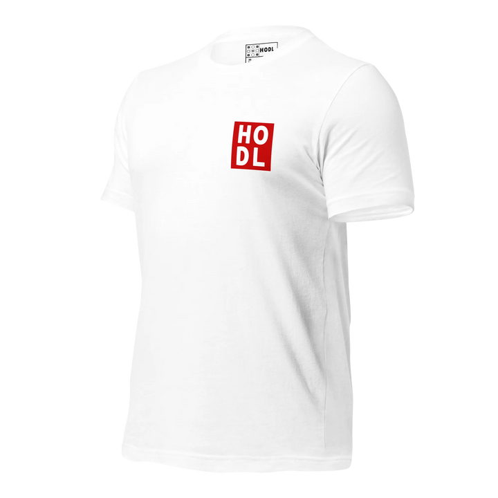HODL T-Shirt Red Box Chest - HODL T-Shirt Red Box Chest - Private Key / XS | Exklusive T-Shirt Streetwear von HODL®